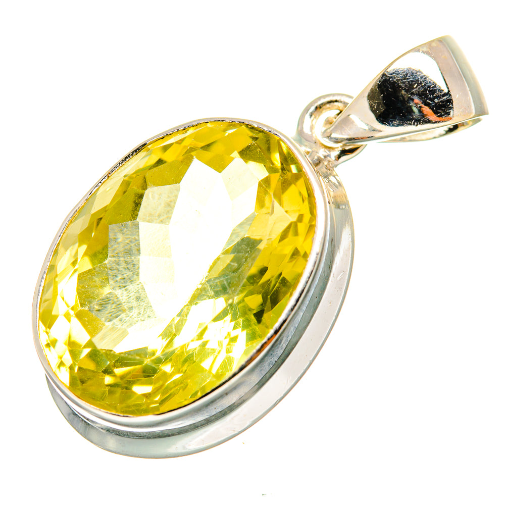 Lemon Quartz Pendants handcrafted by Anasilvercos - PD10058