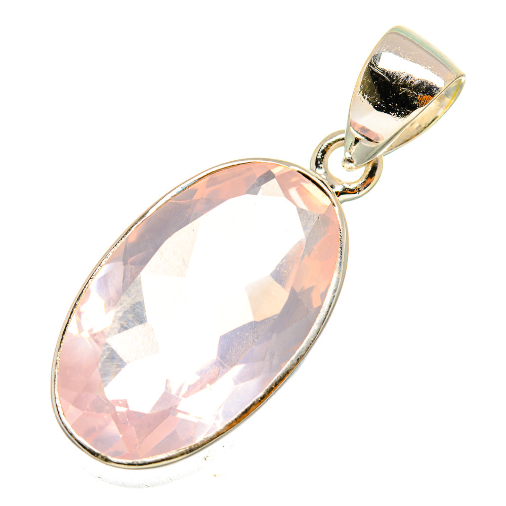 Rose Quartz Pendants handcrafted by Anasilvercos - PD10061