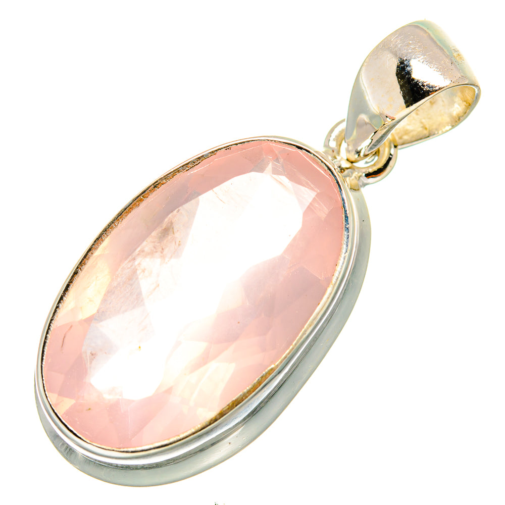 Rose Quartz Pendants handcrafted by Anasilvercos - PD10064