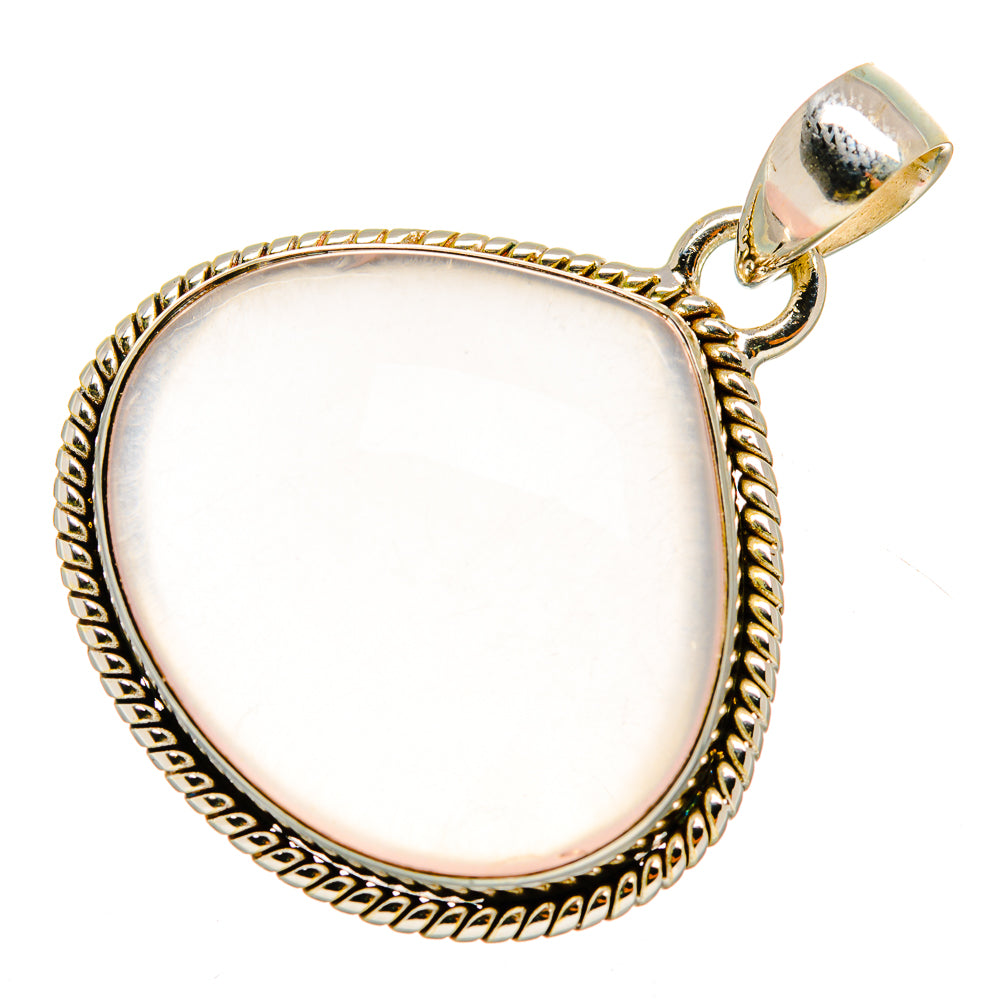 Rose Quartz Pendants handcrafted by Anasilvercos - PD10070