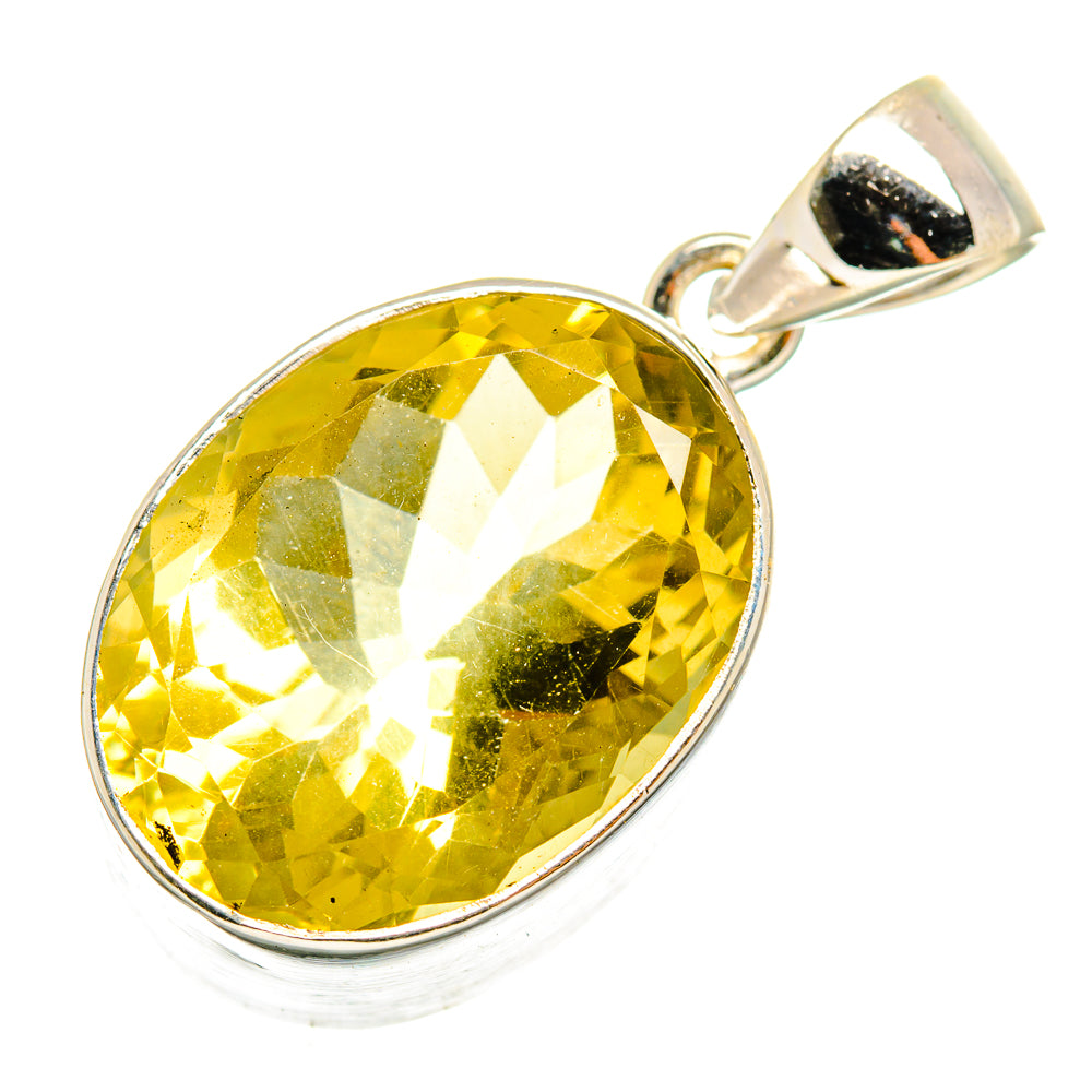 Lemon Quartz Pendants handcrafted by Anasilvercos - PD10071