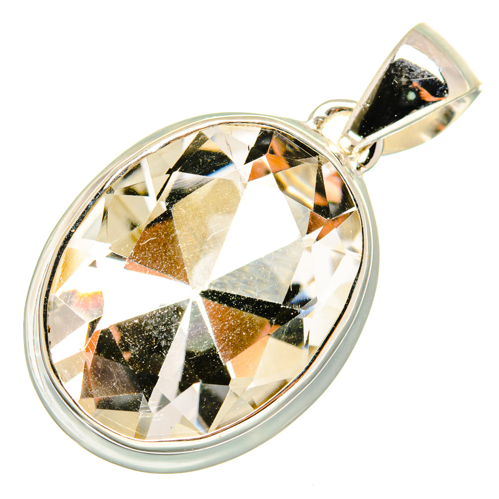 White Quartz Pendants handcrafted by Anasilvercos - PD10076