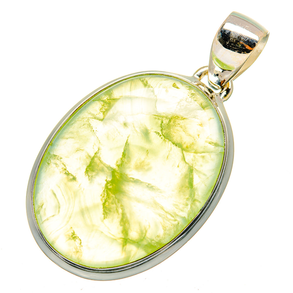 Prehnite Pendants handcrafted by Anasilvercos - PD10079