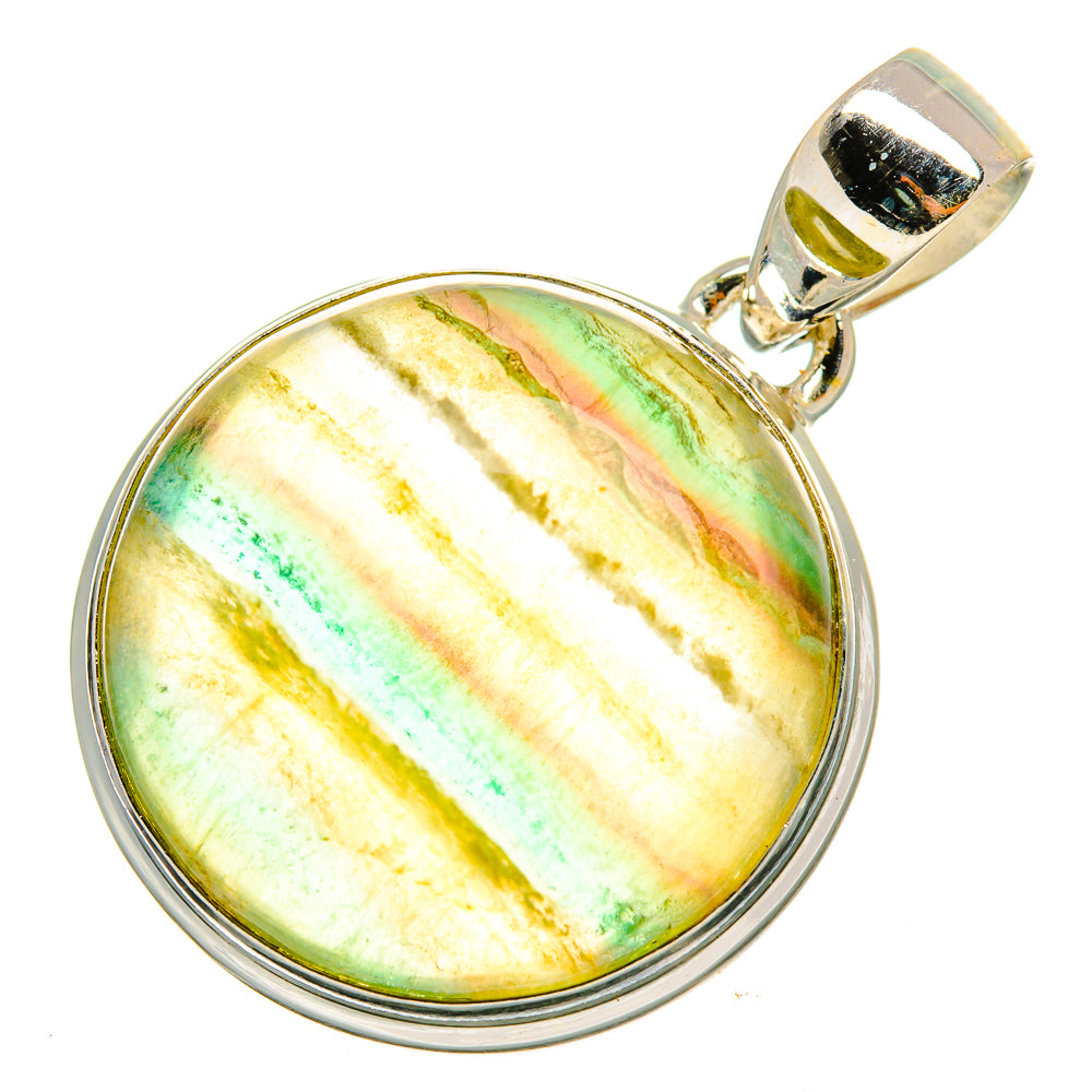 Green Fluorite Pendants handcrafted by Anasilvercos - PD10085