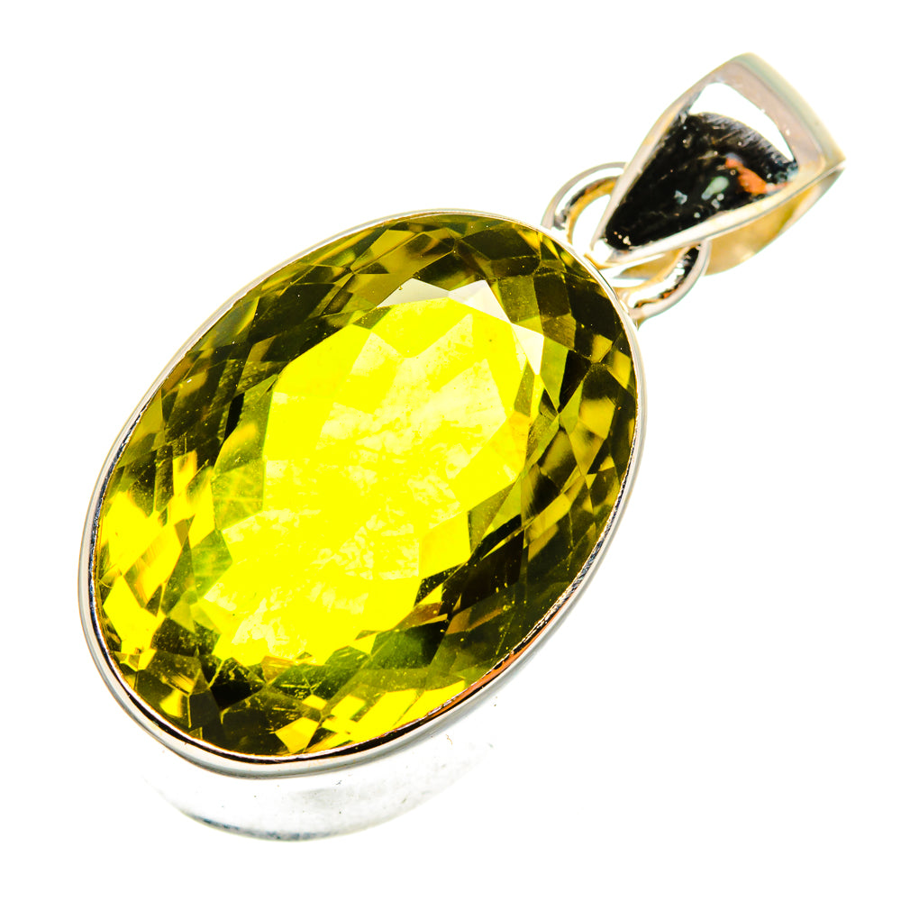 Olive Quartz Pendants handcrafted by Anasilvercos - PD10100