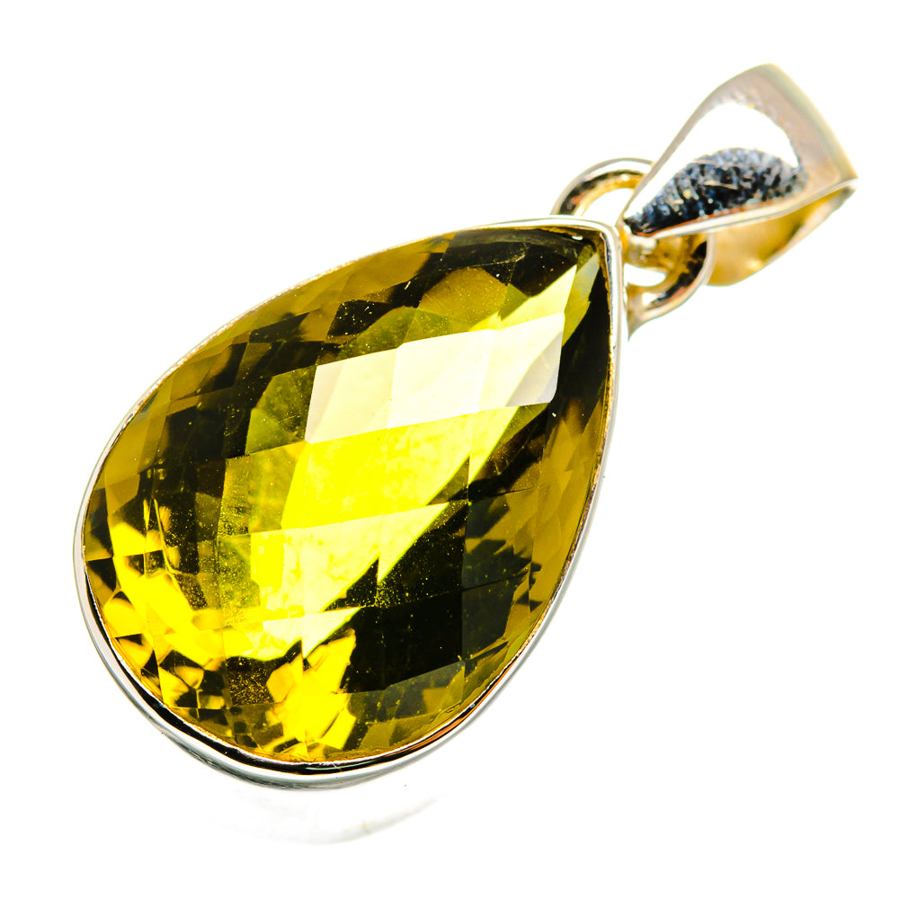 Olive Quartz Pendants handcrafted by Anasilvercos - PD10101