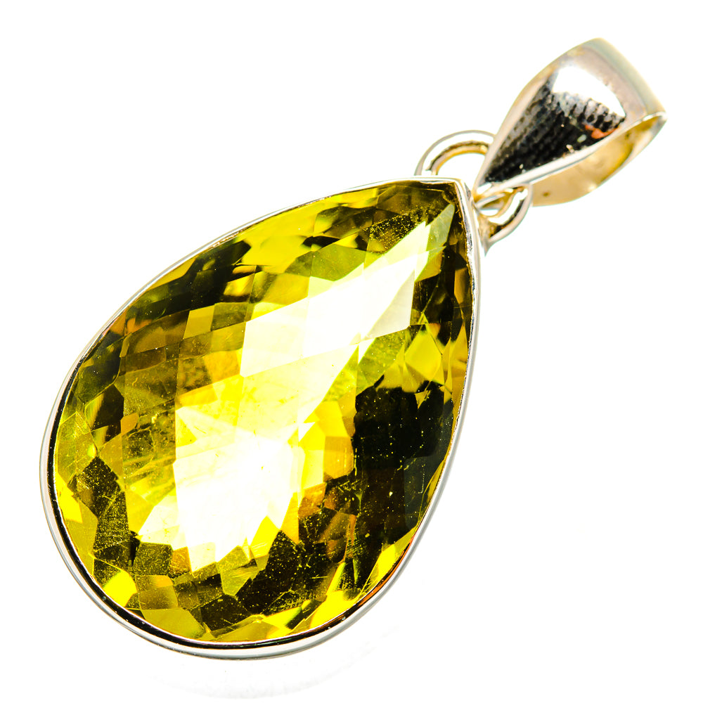 Olive Quartz Pendants handcrafted by Anasilvercos - PD10102