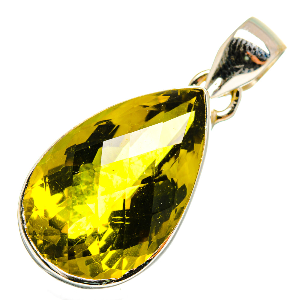 Olive Quartz Pendants handcrafted by Anasilvercos - PD10103