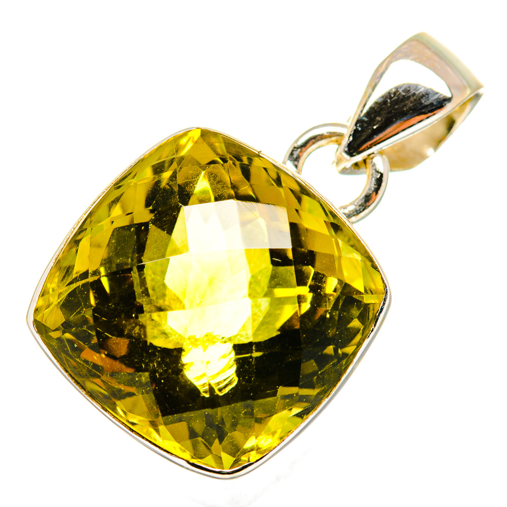 Olive Quartz Pendants handcrafted by Anasilvercos - PD10104