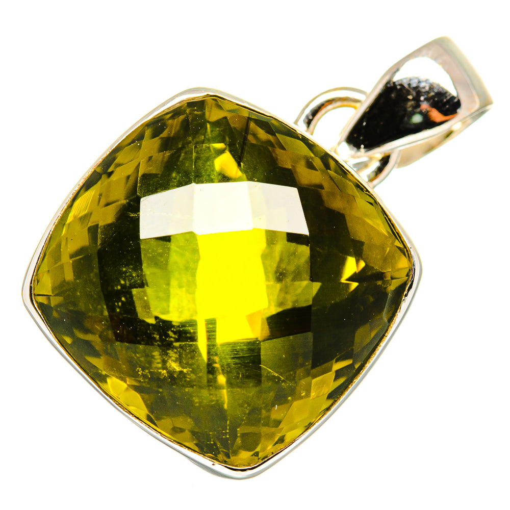 Olive Quartz Pendants handcrafted by Anasilvercos - PD10105