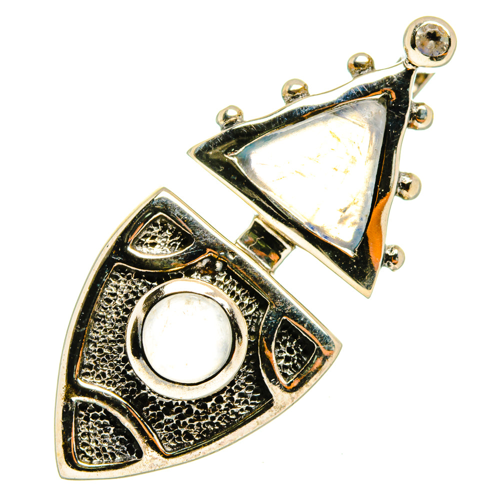 Rainbow Moonstone Pendants handcrafted by Anasilvercos - PD10111