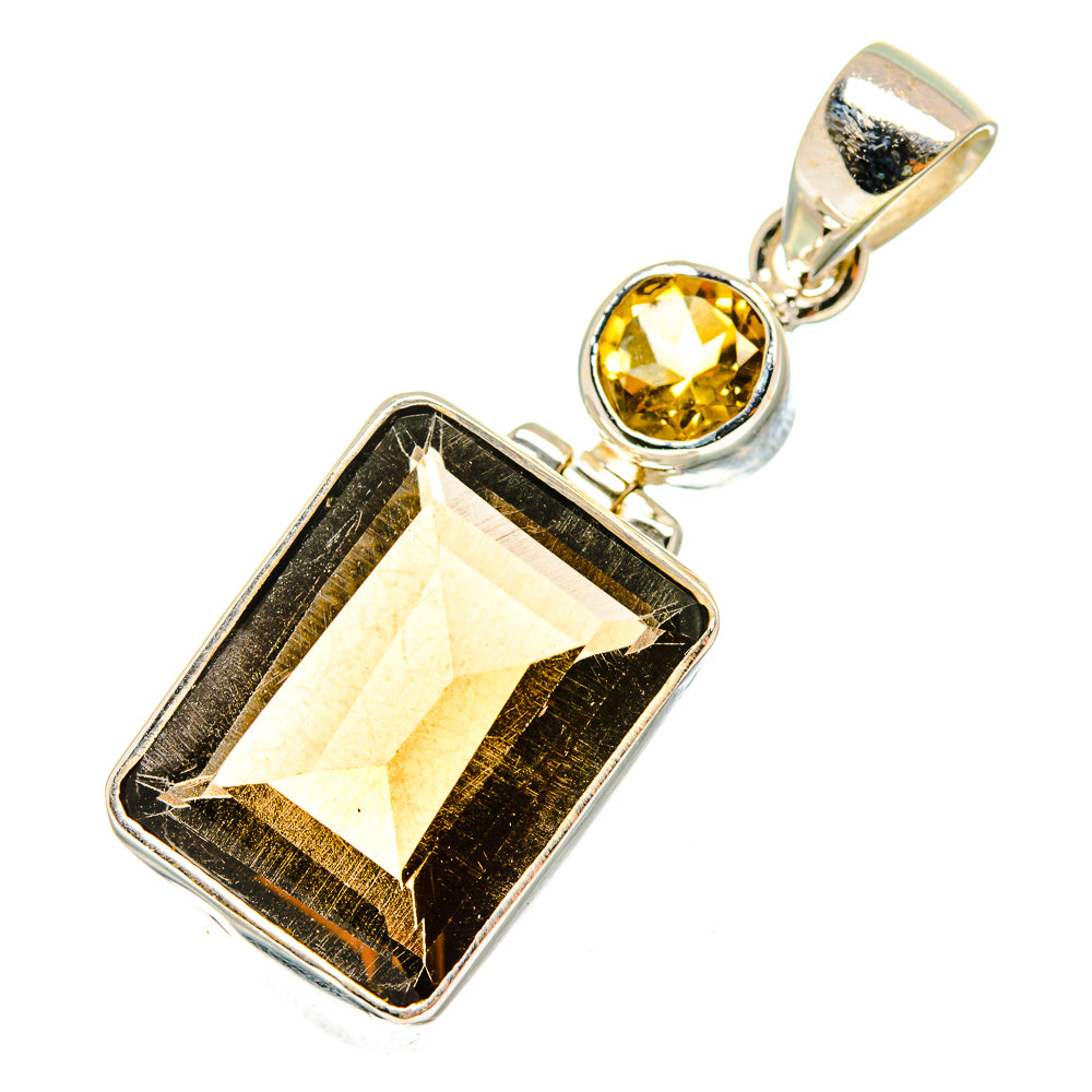Smoky Quartz Pendants handcrafted by Anasilvercos - PD10115