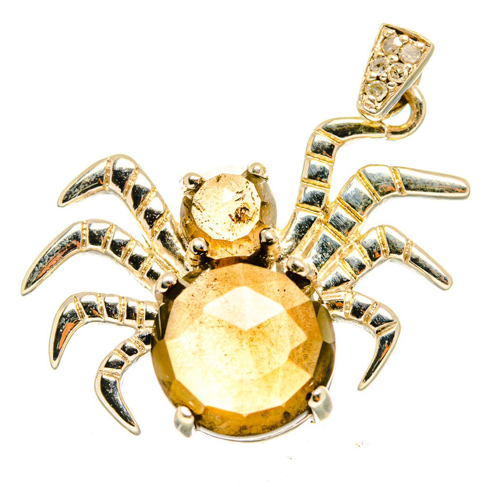 Smoky Quartz Spider Pendants handcrafted by Anasilvercos - PD10118