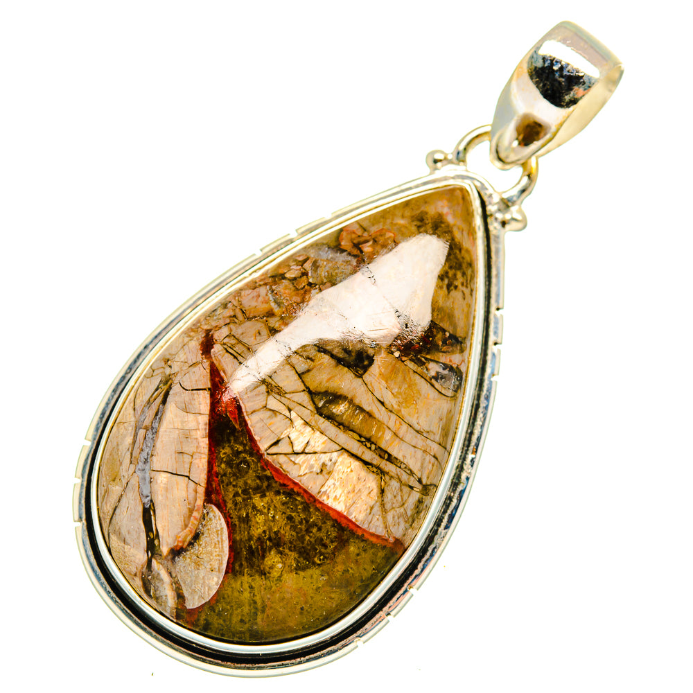 Mushroom Rhyolite Pendants handcrafted by Anasilvercos - PD10129