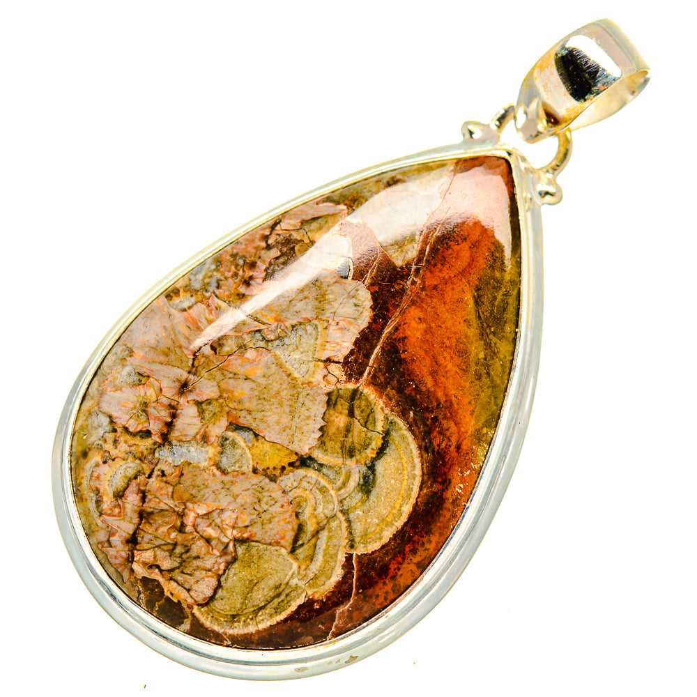 Mushroom Rhyolite Pendants handcrafted by Anasilvercos - PD10130