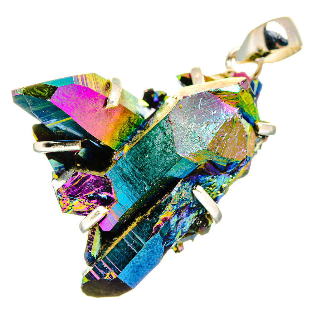 Titanium Sunshine Druzy Pendants handcrafted by Anasilvercos - PD10155