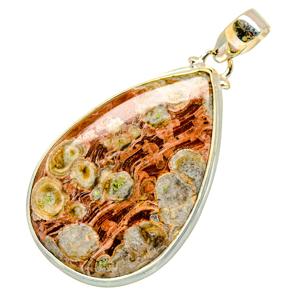 Mushroom Rhyolite Pendants handcrafted by Anasilvercos - PD10164