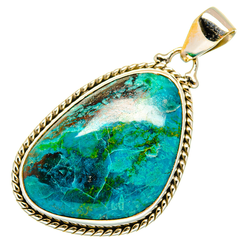 Chrysocolla Pendants handcrafted by Anasilvercos - PD10167