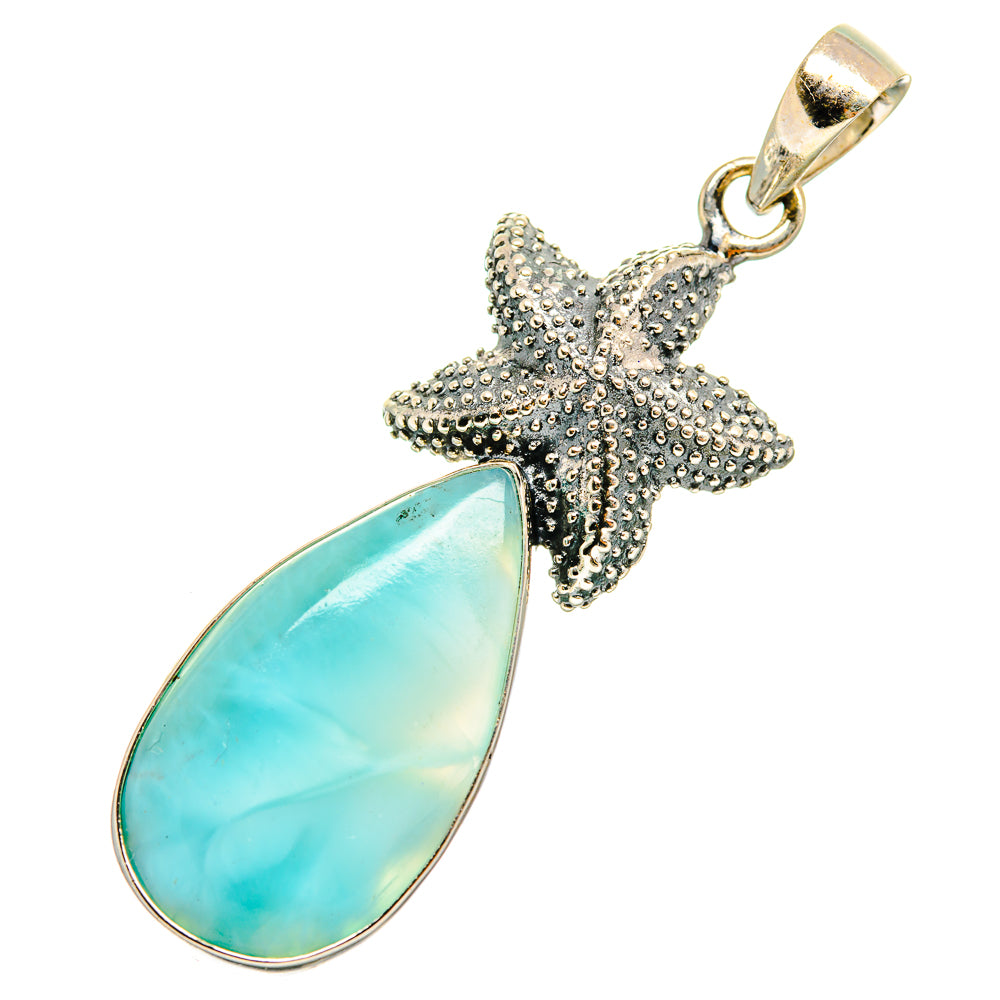 Larimar Starfish Pendants handcrafted by Anasilvercos - PD10176