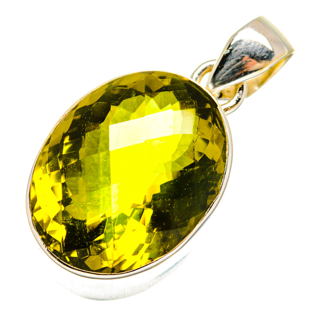 Olive Quartz Pendants handcrafted by Anasilvercos - PD10195