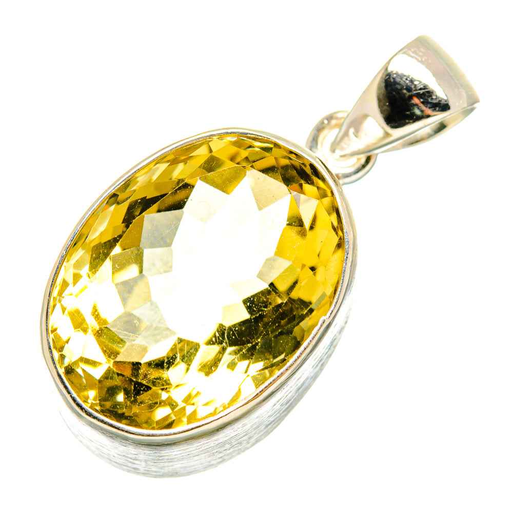Lemon Quartz Pendants handcrafted by Anasilvercos - PD10196