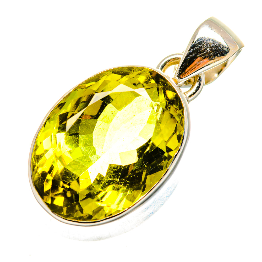 Olive Quartz Pendants handcrafted by Anasilvercos - PD10197