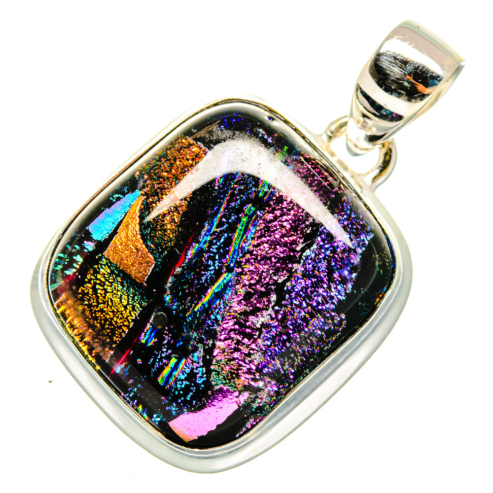 Dichroic Glass Pendants handcrafted by Anasilvercos - PD10205