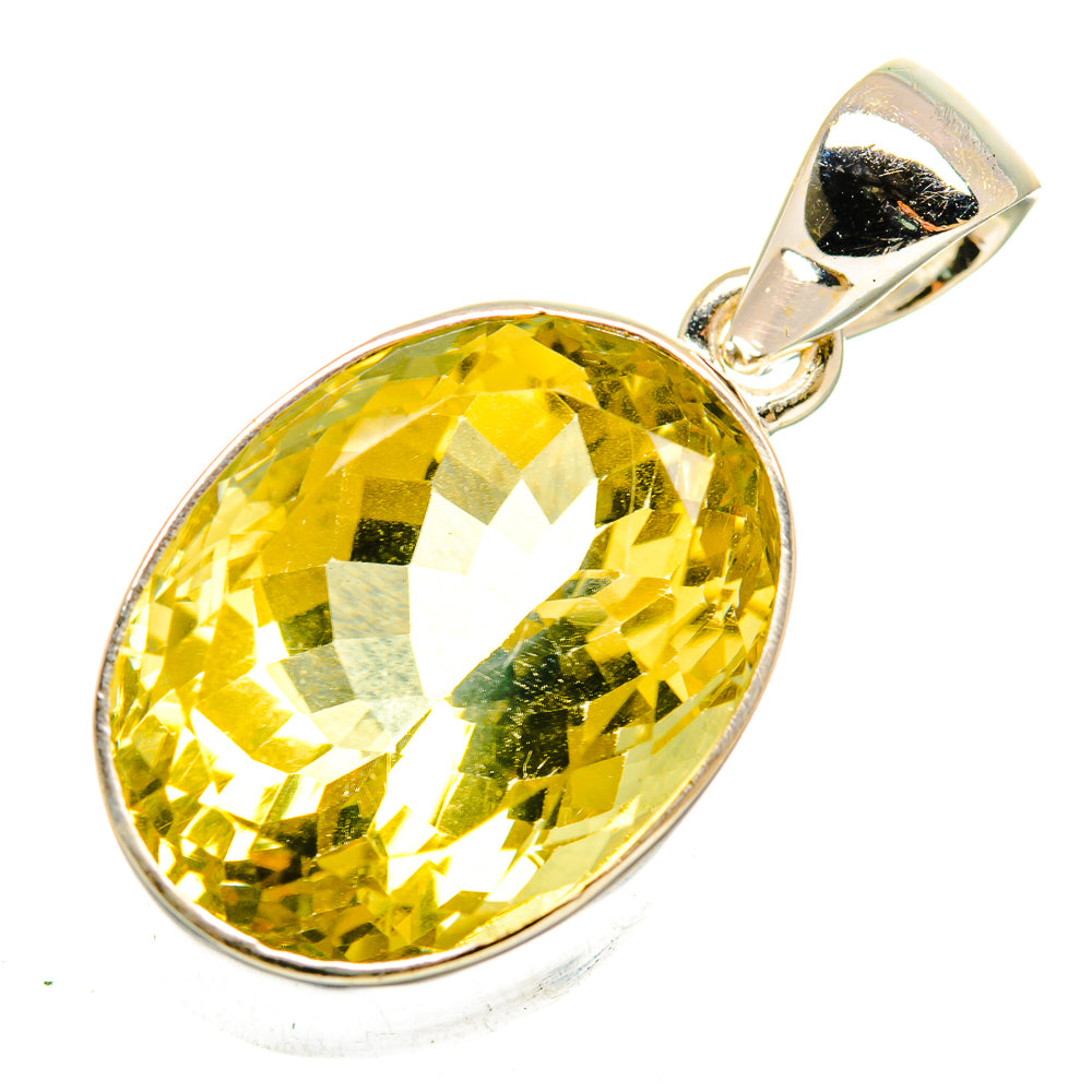 Lemon Quartz Pendants handcrafted by Anasilvercos - PD10206