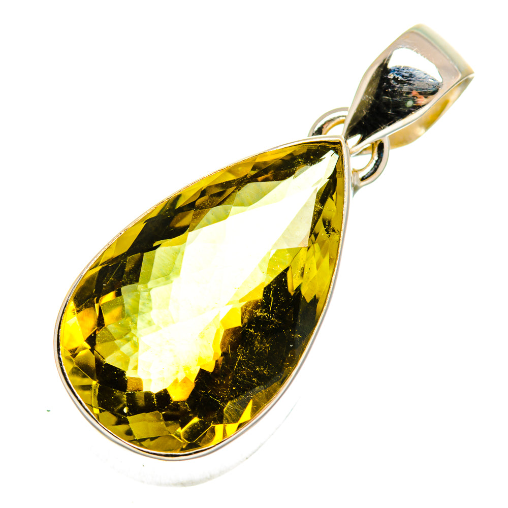 Olive Quartz Pendants handcrafted by Anasilvercos - PD10208