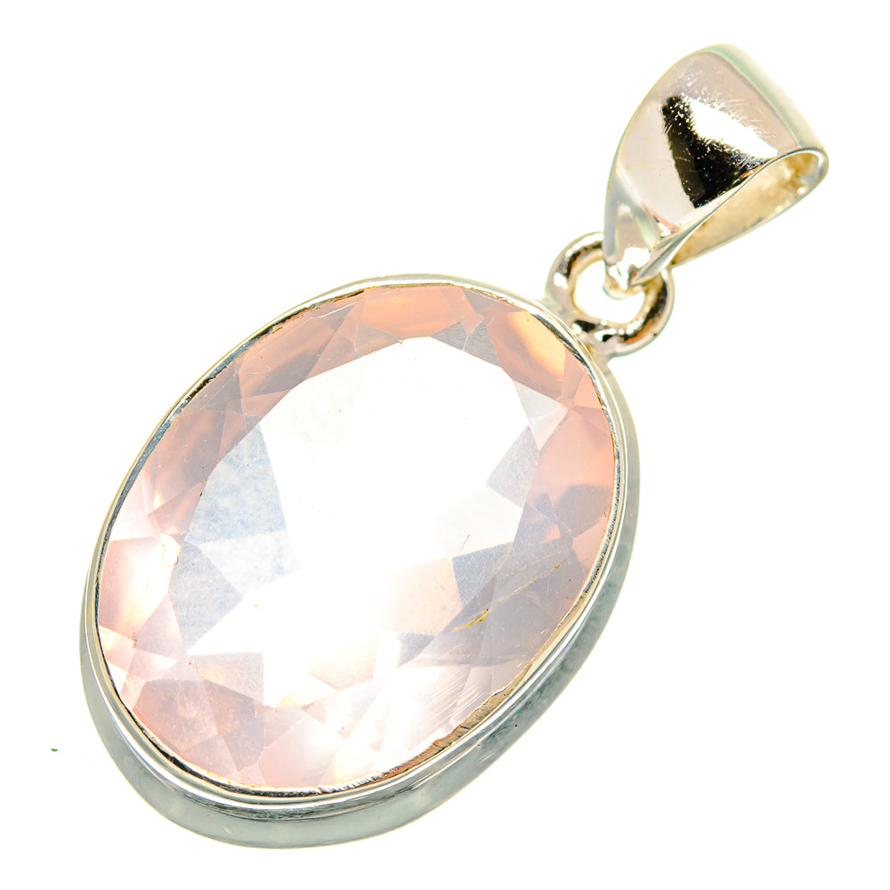 Rose Quartz Pendants handcrafted by Anasilvercos - PD10209
