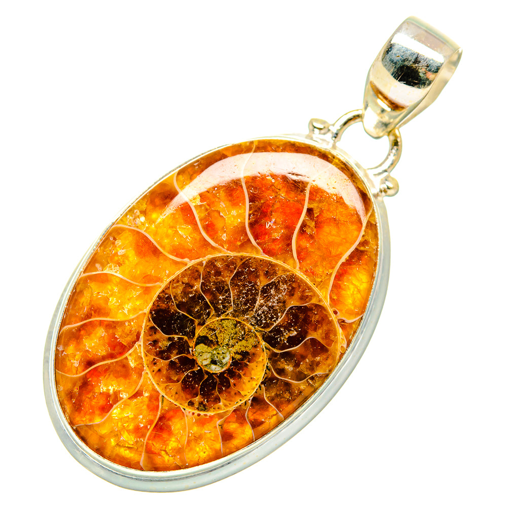 Ammonite Fossil Pendants handcrafted by Anasilvercos - PD10213