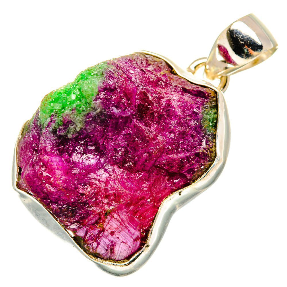 Ruby Zoisite Pendants handcrafted by Anasilvercos - PD10215