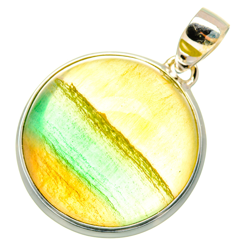 Green Fluorite Pendants handcrafted by Anasilvercos - PD10218