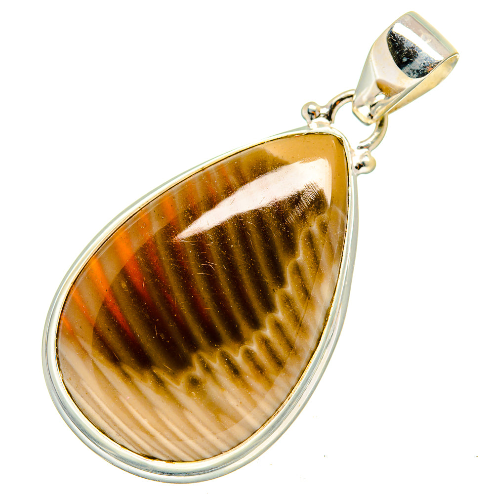 Striped Flint Pendants handcrafted by Anasilvercos - PD10241
