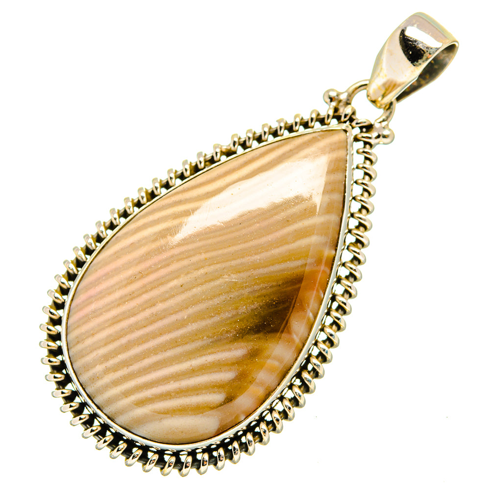 Striped Flint Pendants handcrafted by Anasilvercos - PD10242