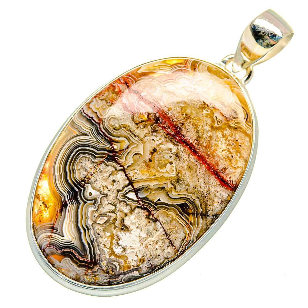 Laguna Lace Agate Pendants handcrafted by Anasilvercos - PD10243