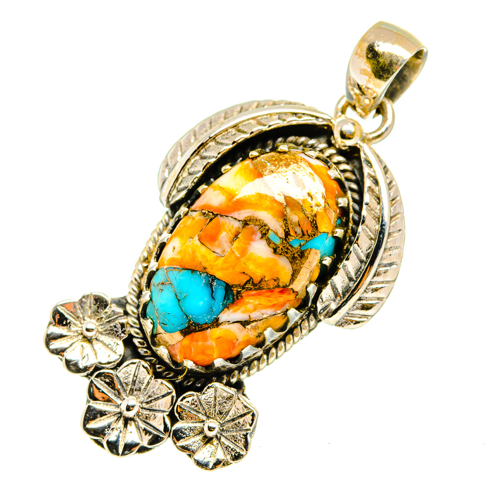 Spiny Oyster Turquoise Pendants handcrafted by Anasilvercos - PD10251