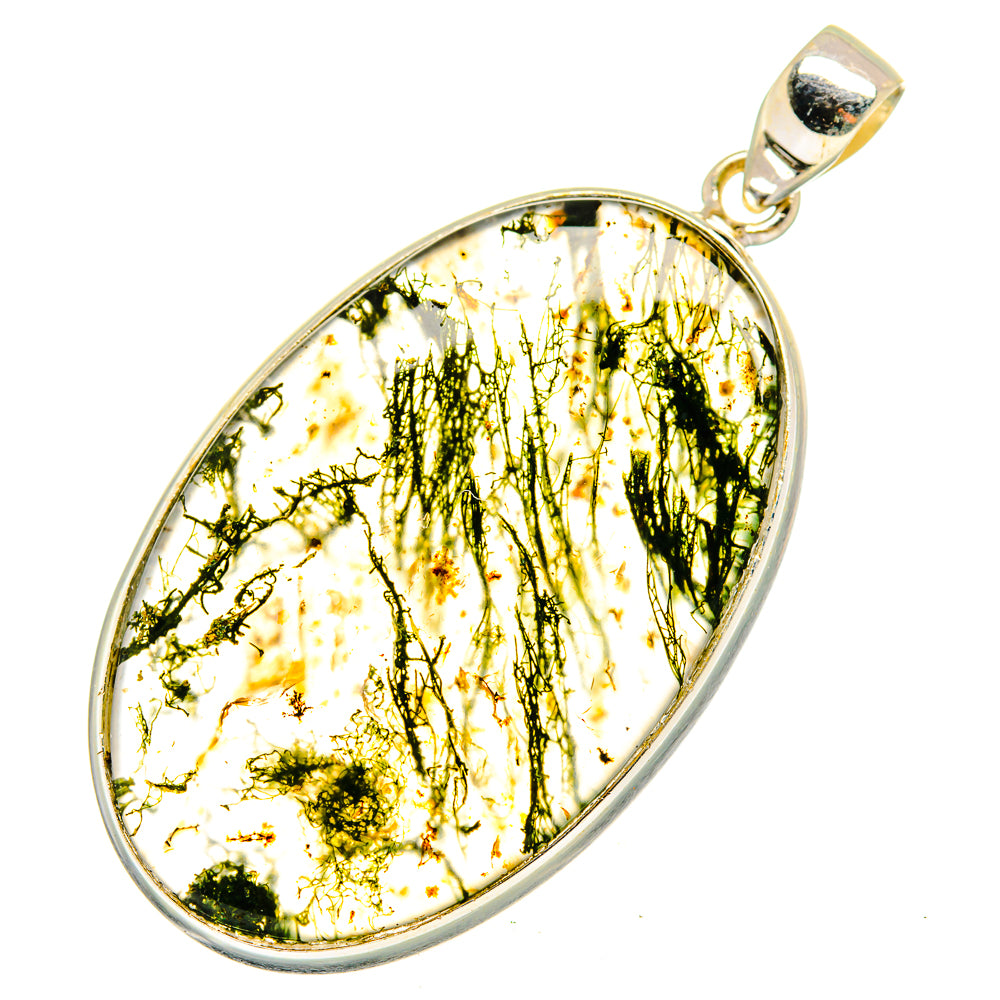 Green Moss Agate Pendants handcrafted by Anasilvercos - PD10255