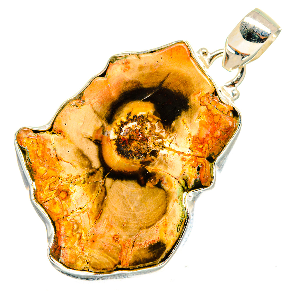 Petrified Wood Pendants handcrafted by Anasilvercos - PD10257