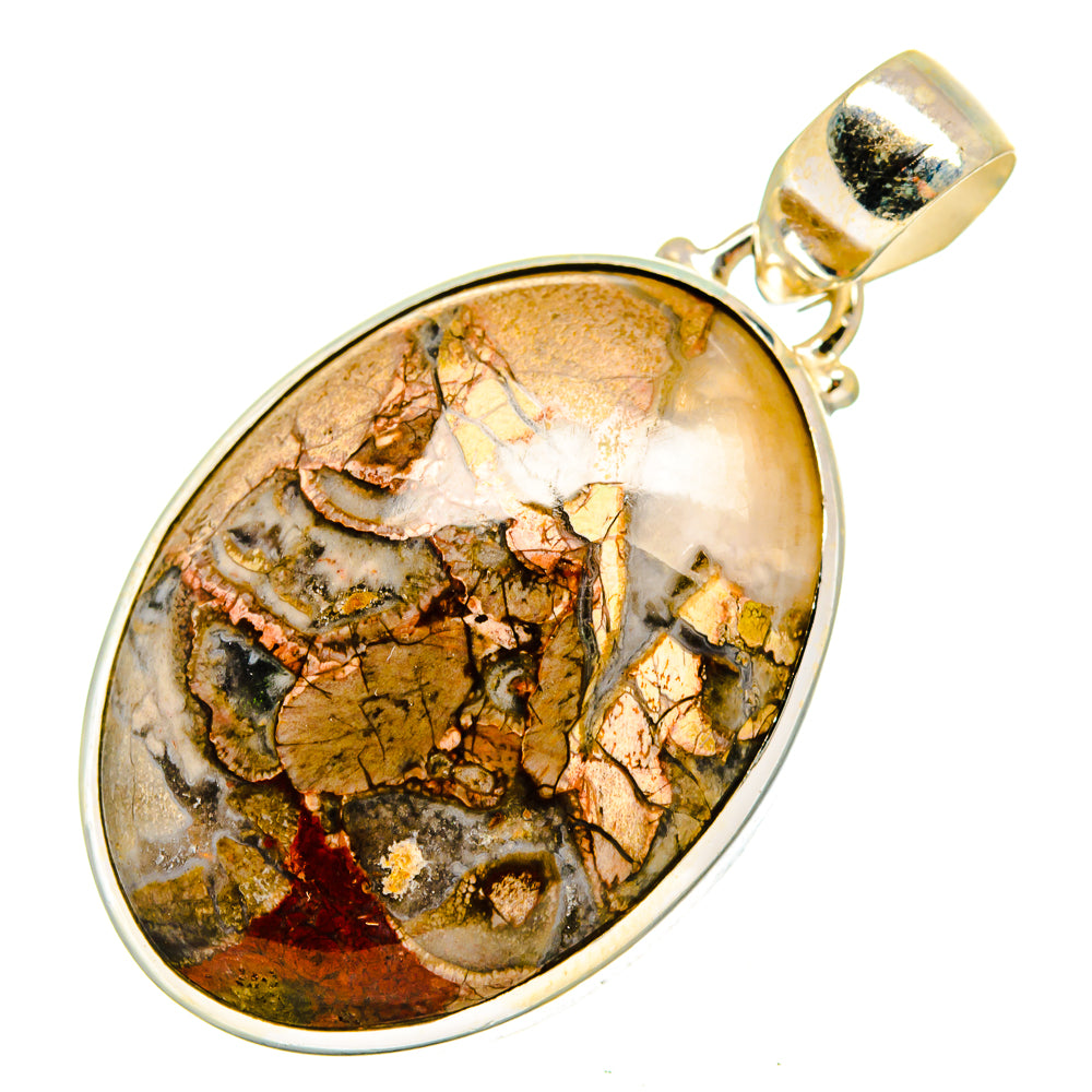 Mushroom Rhyolite Pendants handcrafted by Anasilvercos - PD10261