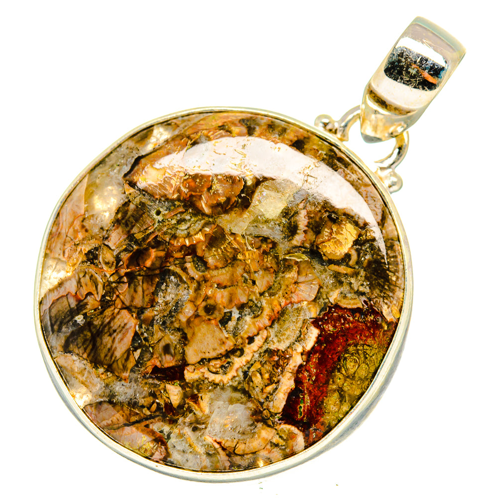 Mushroom Rhyolite Pendants handcrafted by Anasilvercos - PD10266