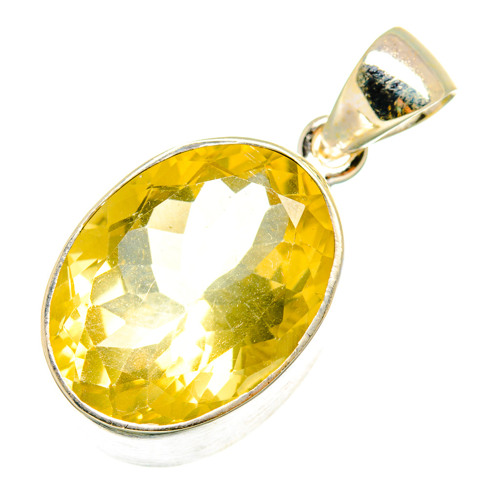 Lemon Quartz Pendants handcrafted by Anasilvercos - PD10274