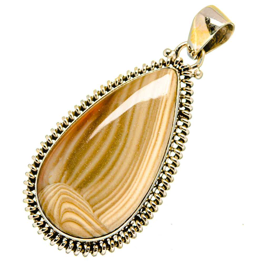Striped Flint Pendants handcrafted by Anasilvercos - PD10275