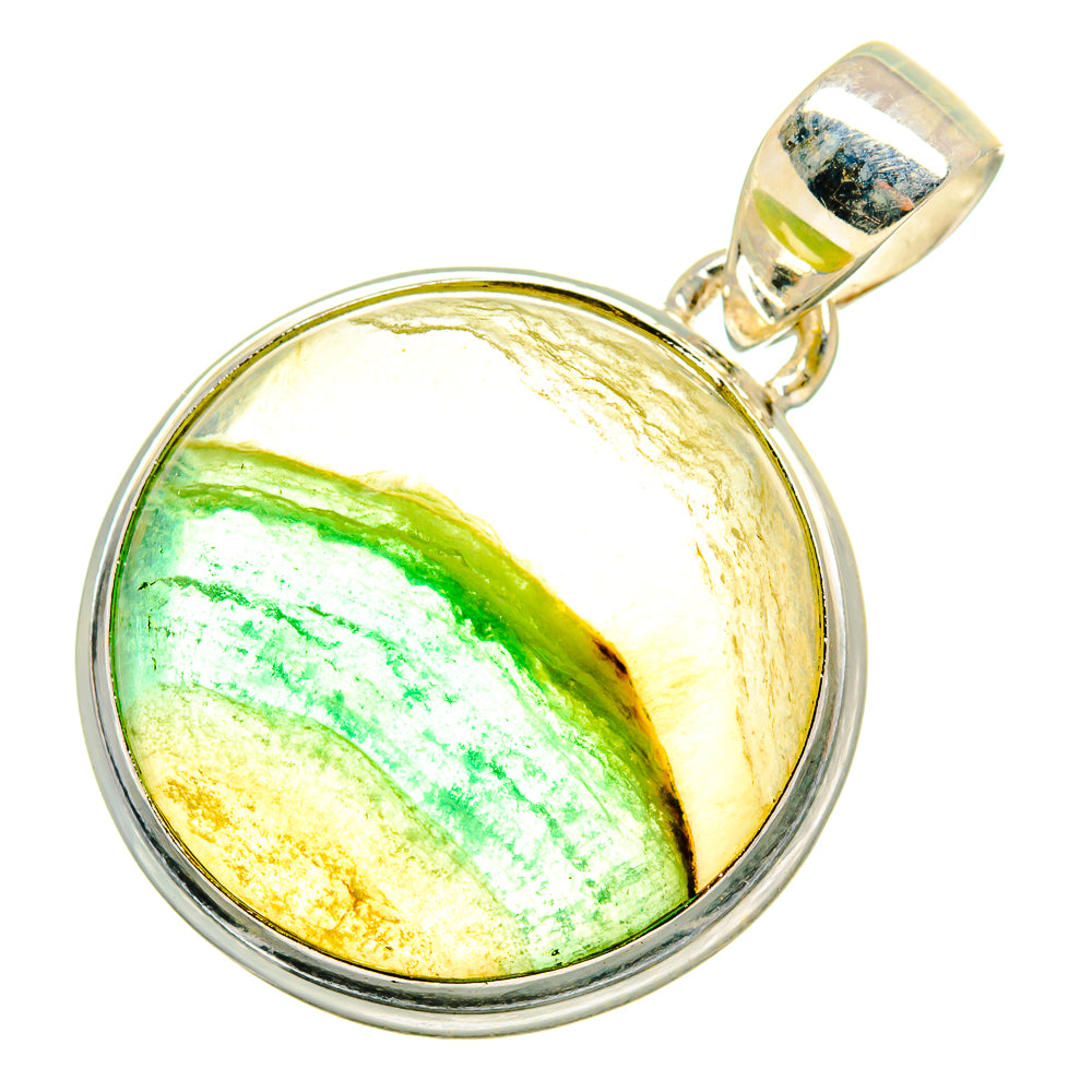 Green Fluorite Pendants handcrafted by Anasilvercos - PD10278