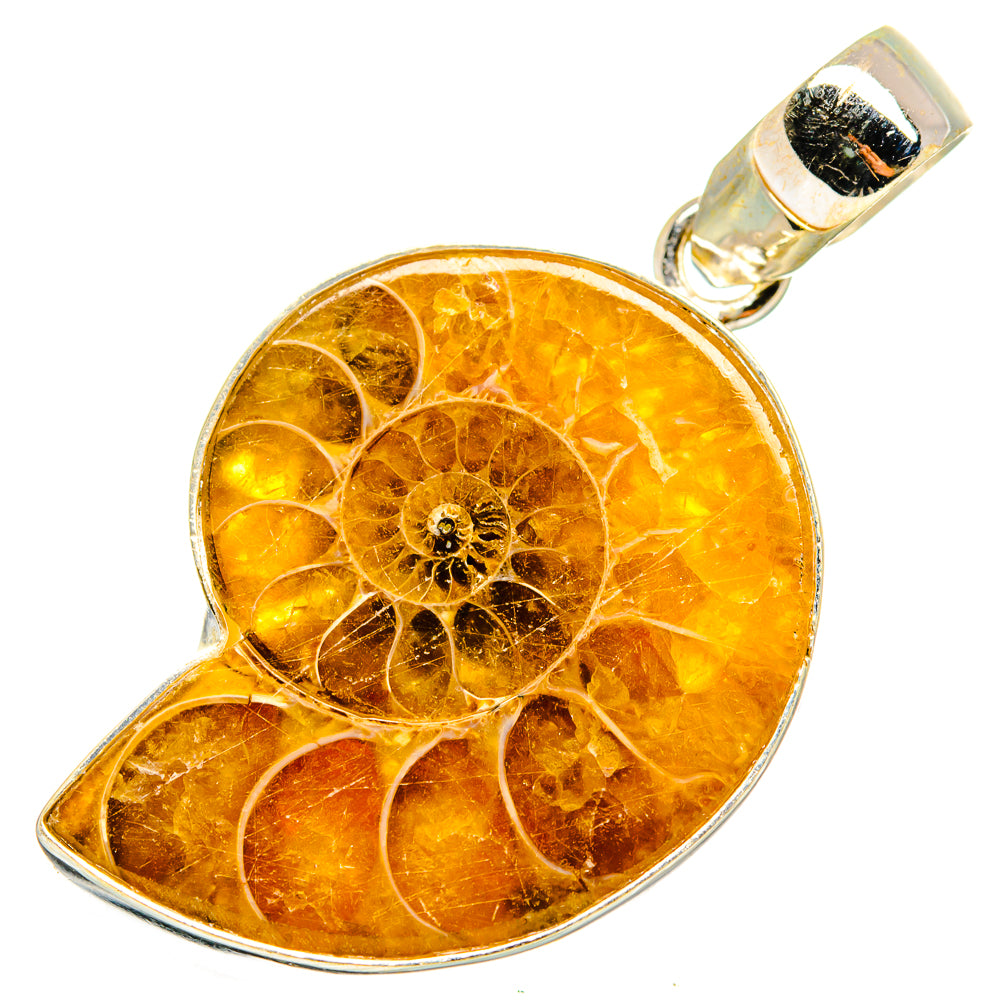 Ammonite Fossil Pendants handcrafted by Anasilvercos - PD10293