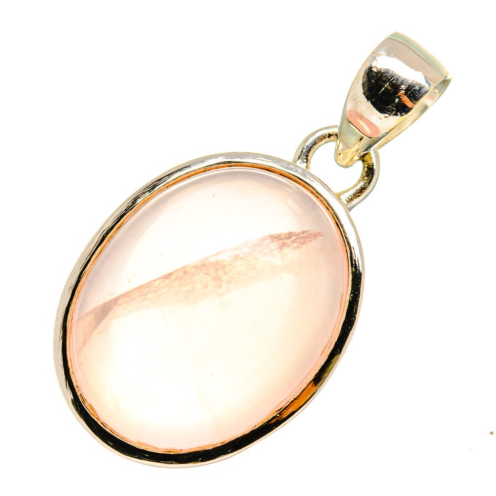 Rose Quartz Pendants handcrafted by Anasilvercos - PD10320