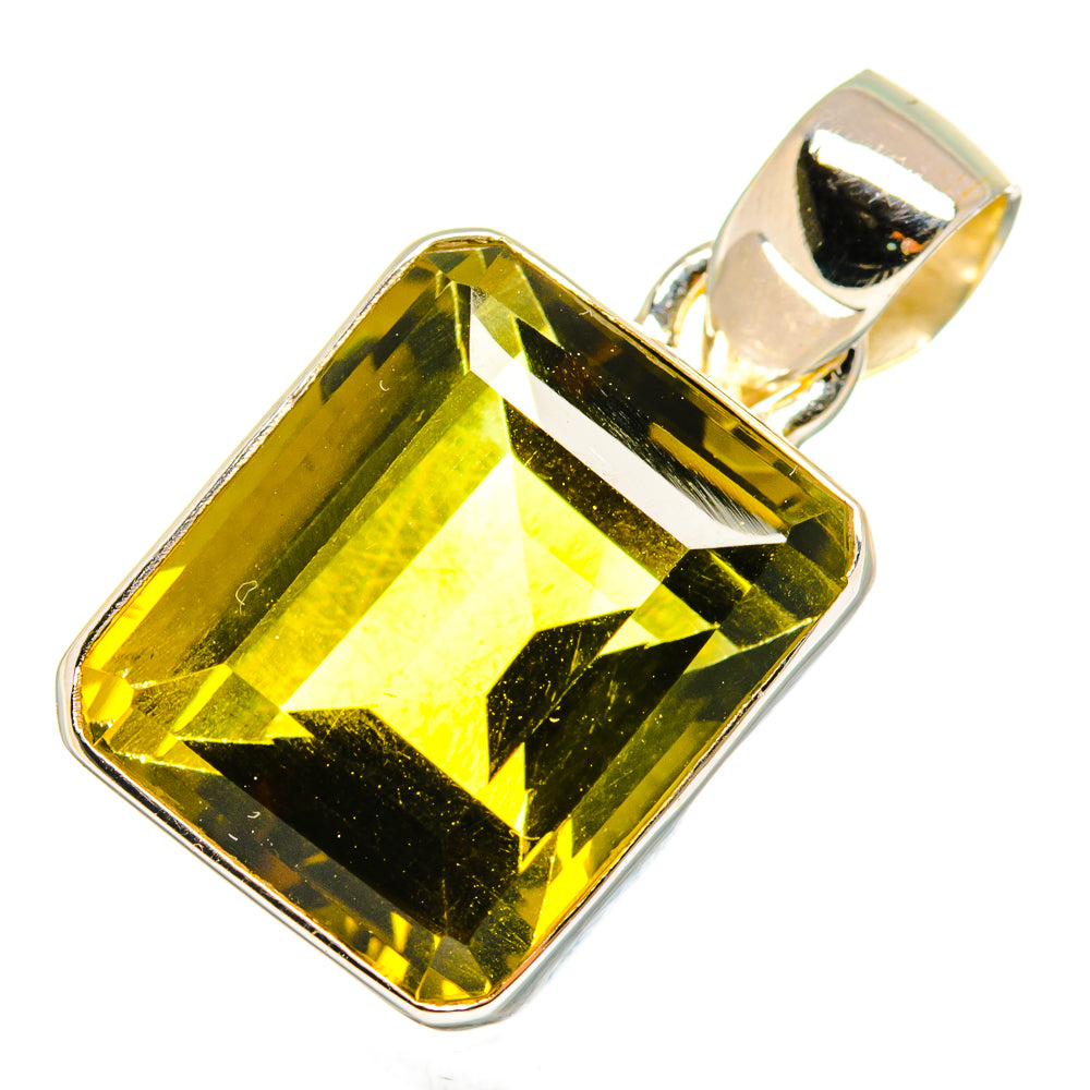 Olive Quartz Pendants handcrafted by Anasilvercos - PD10326