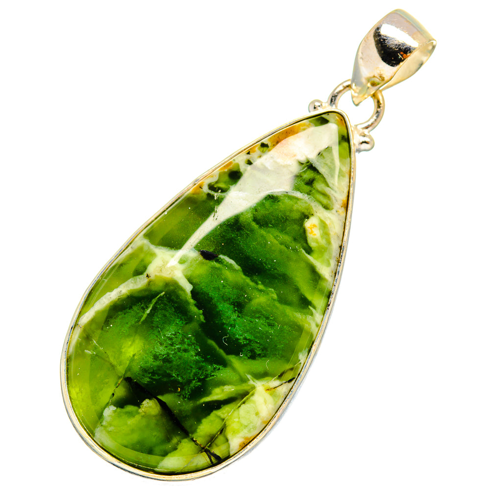 Australian Green Opal Pendants handcrafted by Anasilvercos - PD10337