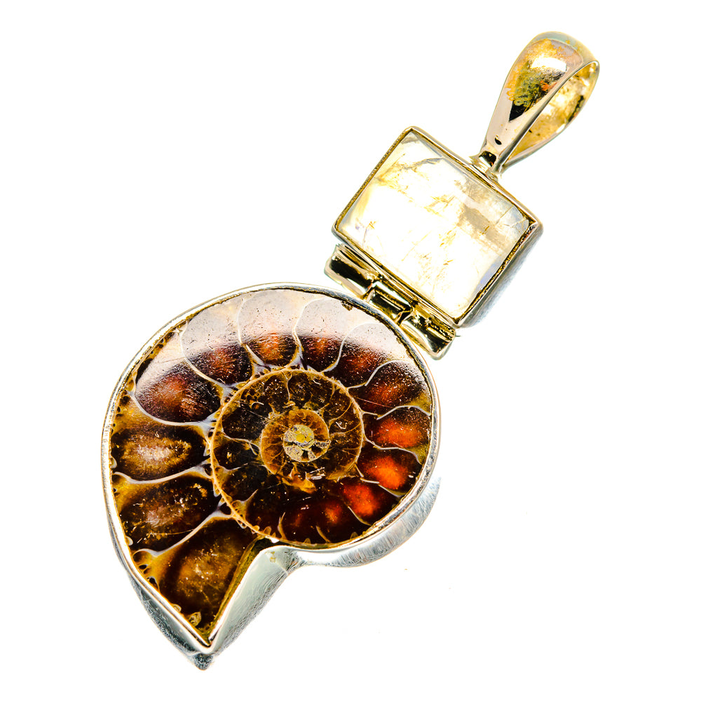Ammonite Fossil Pendants handcrafted by Anasilvercos - PD10357