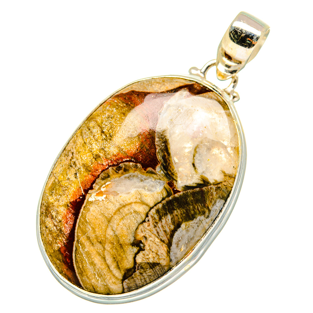 Mushroom Rhyolite Pendants handcrafted by Anasilvercos - PD10389